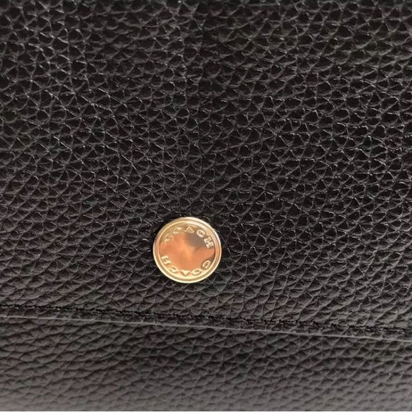 Coach Triple Small Leather Wristlet in Black. - Picture 2 of 5